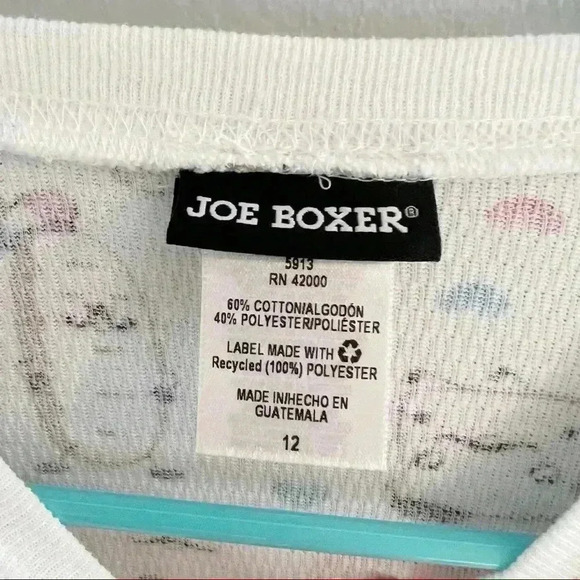 Joe Boxer Girl’s Thermal Ribbed Knit Pajamas, size 12 - Picture 7 of 8